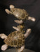 Vintage Sea Turtle Duet Figures, Hand Crafted, 12”-EZ Jewelry and Decor