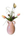 Pink Ceramic Vase with Artificial Flowers, Vase 9” T-EZ Jewelry and Decor