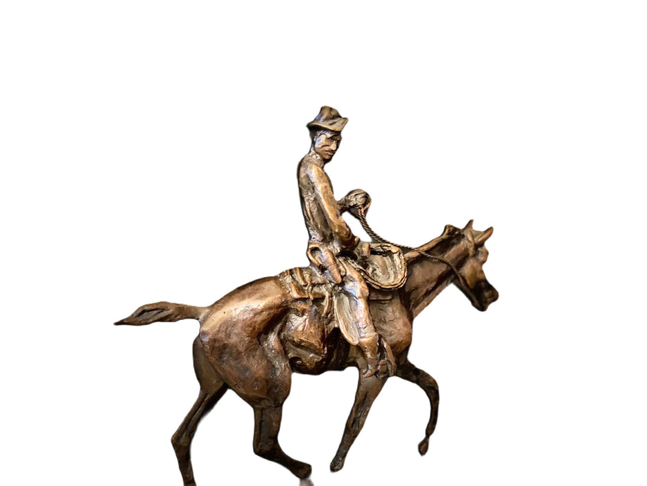 Charles Marion Russell Will Rogers, Bronze With PatinaSigned And Monogrammed On Base: Cm Russell-EZ Jewelry and Decor