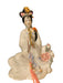 Vintage Chinese Lady Playing Flute, Hand crafted Porcelain Asian Figurine. signed. 10.5"-EZ Jewelry and Decor