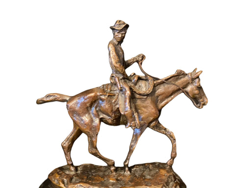 Charles Marion Russell Will Rogers, Bronze With PatinaSigned And Monogrammed On Base: Cm Russell-EZ Jewelry and Decor