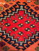 Small Hand Knotted Persian Rug, Bakhtiari Design Small Wool Rug, Orange and Red Rug, 16” x 12.5”-EZ Jewelry and Decor