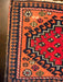 Small Hand Knotted Persian Rug, Bakhtiari Design Small Wool Rug, Orange and Red Rug, 16” x 12.5”-EZ Jewelry and Decor