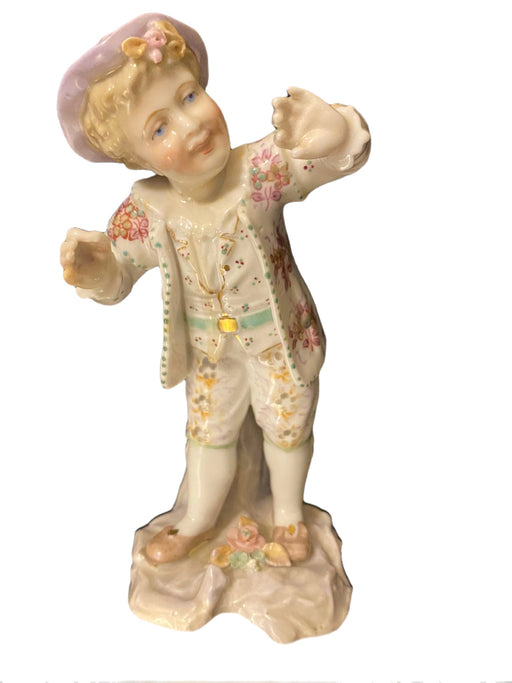 Antique Meissen Young Boy, 4.75”, Porcelain-EZ Jewelry and Decor