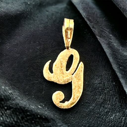 Charming G Letter Charm/ Pendant in14k Gold for Names Start with G.-EZ Jewelry and Decor