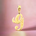 Charming G Letter Charm/ Pendant in14k Gold for Names Start with G.-EZ Jewelry and Decor